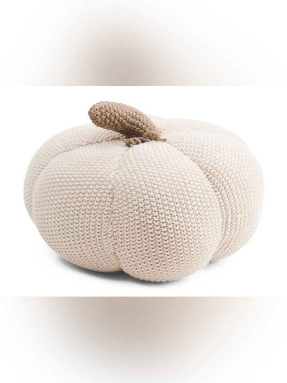 MARTHA STEWART Crochet Shaped Pumpkin Pillow